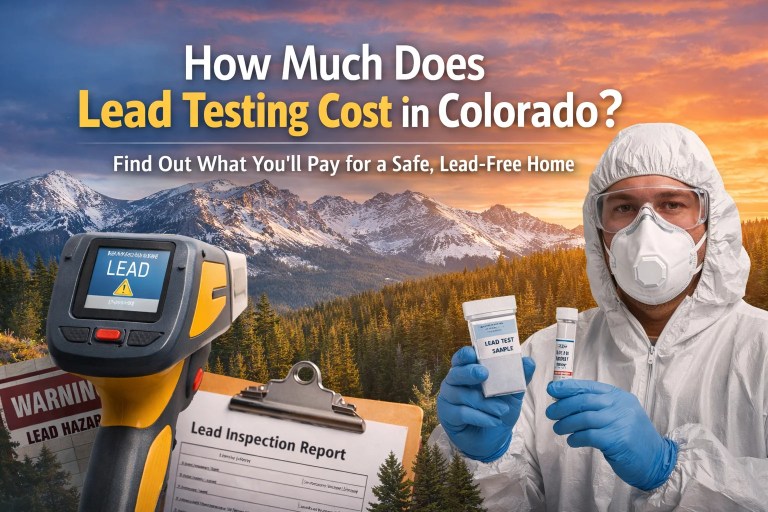 Graphic of how much does lead testing cost in Colorado home inspection